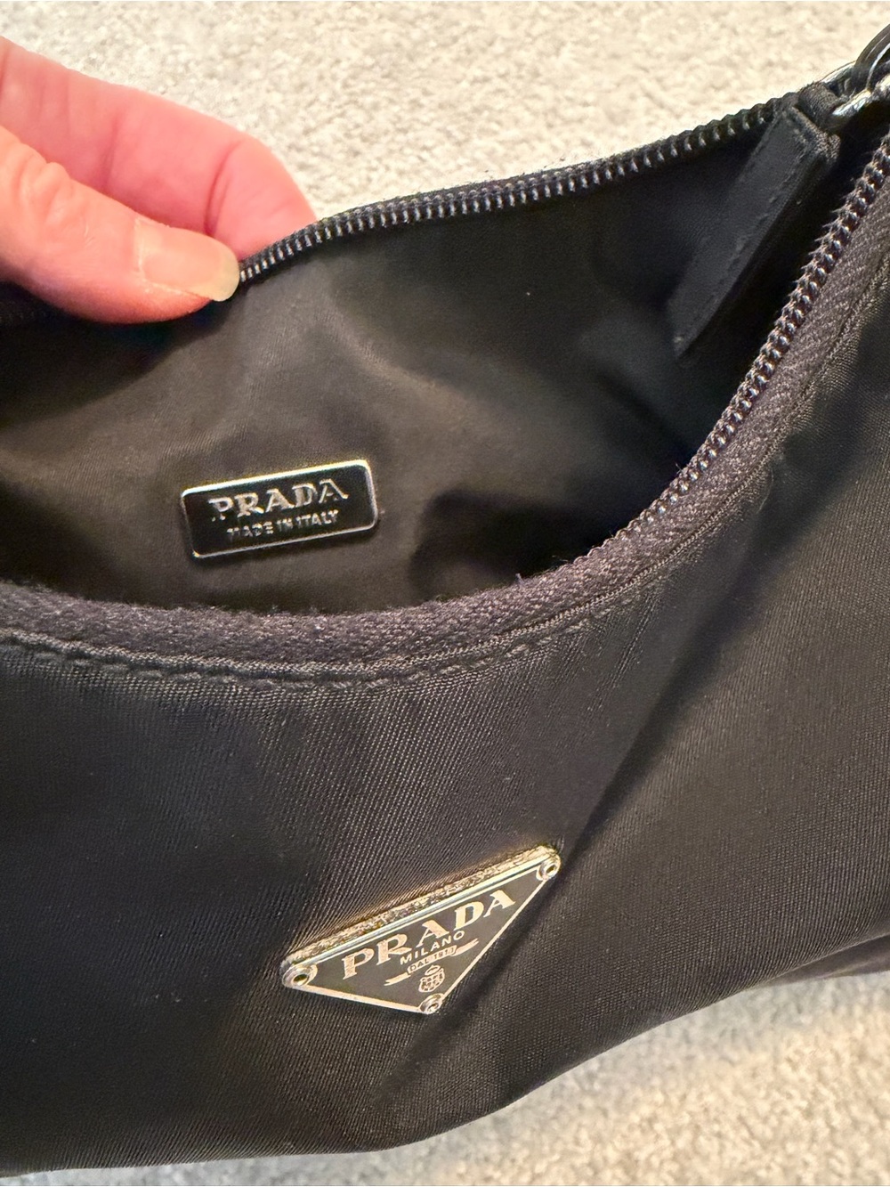 Prada Tessuto Black Nylon Shoulder Bag - Picture 4 of 6